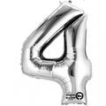 Anagram 26 in. Number 4 Silver Super Shape Foil Balloons 88598